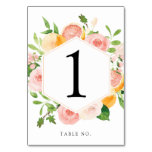 Pink Citrus Fruit Table Number