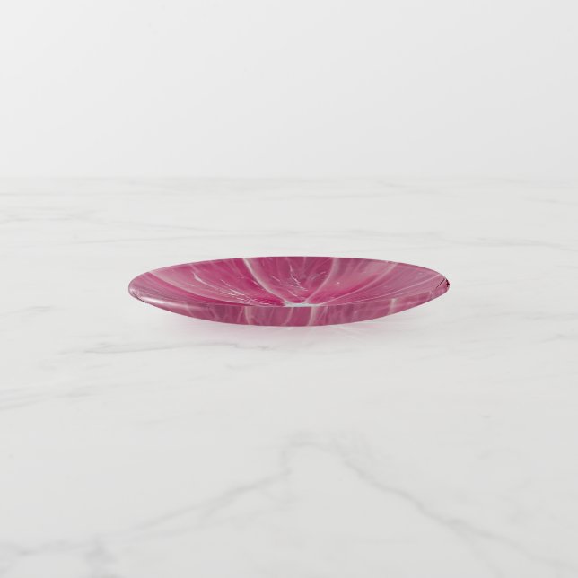 Pink citrus fruit trinket tray (Angled)