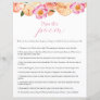 Pink Citrus Pass the Poem Bridal Shower game