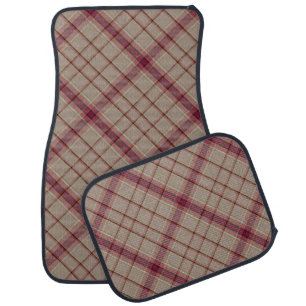 Pink Clan Scottish Tartan Plaid checkered Car Floor Mat
