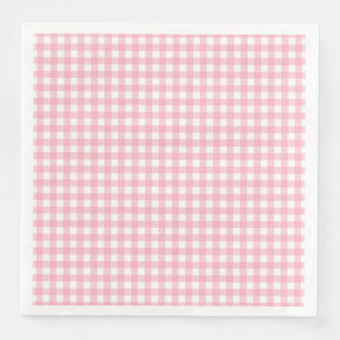 Pink Classic Buffalo Plaid Pattern Napkins