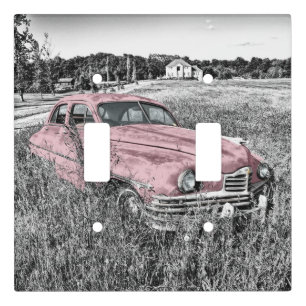 Pink Classic Car Light Switch Cover