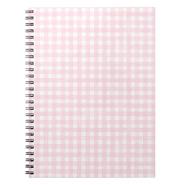 Pink Classic Gingham Notebook (Front)