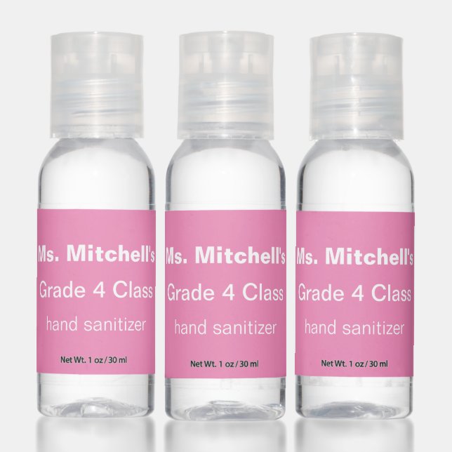 Pink Classroom Hand Sanitizer (Set)