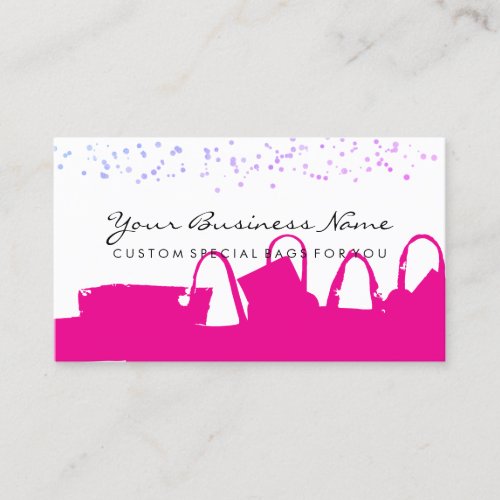 Pink Classy Fashion Independent consultant Bags Business Card
