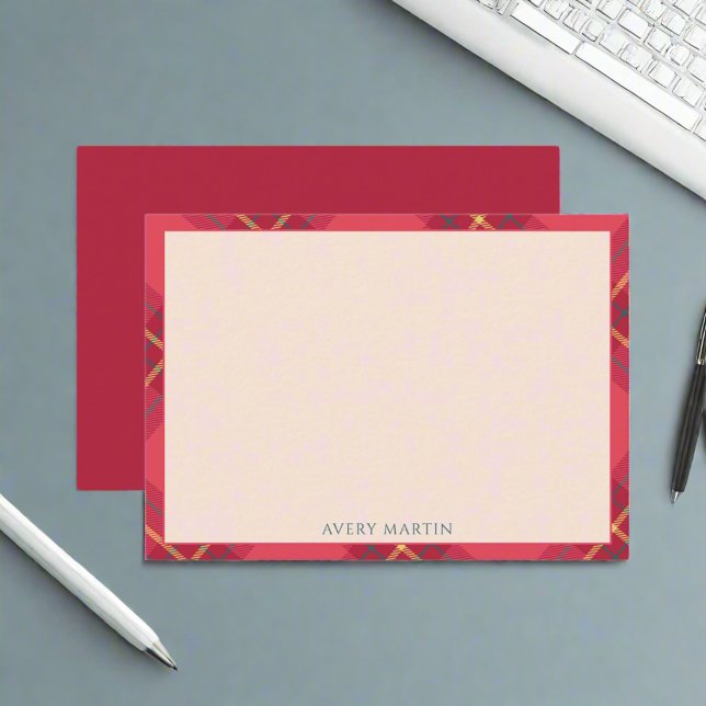 Pink Classy Gingham Pattern Thank You Baby Note Card (Creator Uploaded)