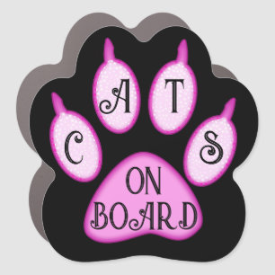 pink claws car magnet