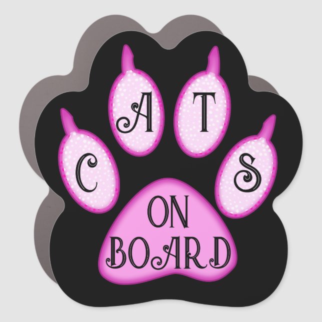 pink claws car magnet (Front)