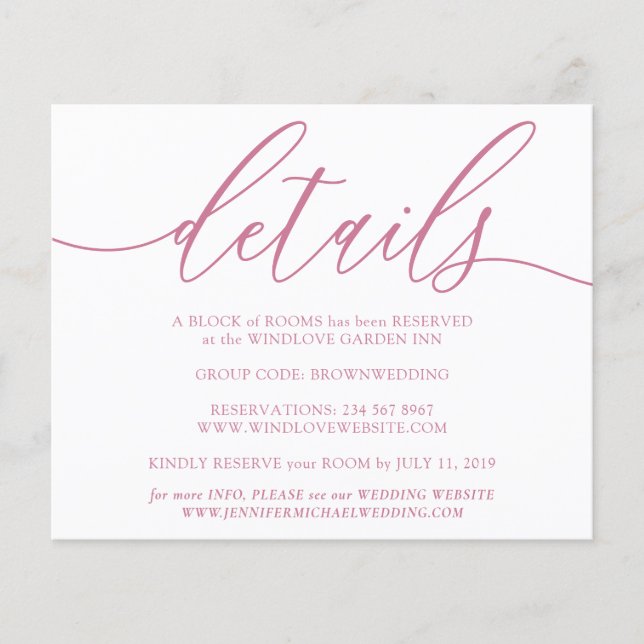 Pink Clean Details Simple Wedding budget Flyer (Front)