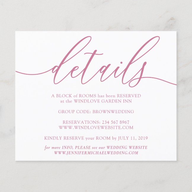 Pink Clean Details Simple Wedding budget Flyer
