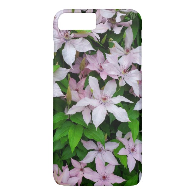Pink Clematis Floral Phone Case (Back)