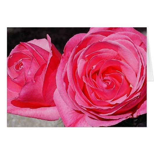Pink Climbing Roses Cards (Front Horizontal)