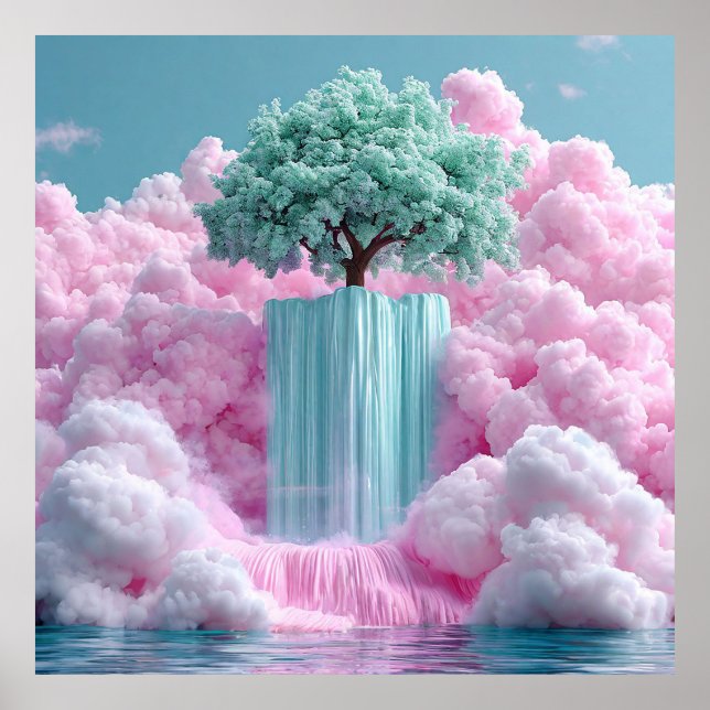 🌸 Pink Cloud Dream Tree Wall Decor Gift For Home  (Front)