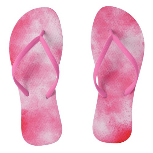 Pink Cloud Effect Pair of Flip Flops