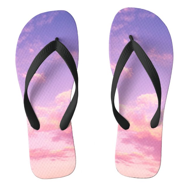 Pink cloud flip flops (Footbed)