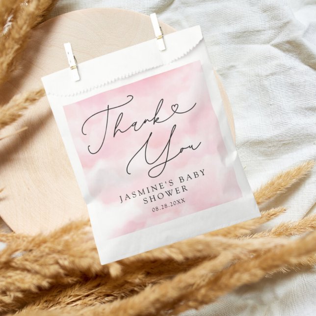 Pink Cloud Nine Baby Shower  Favor Bag (Creator Uploaded)