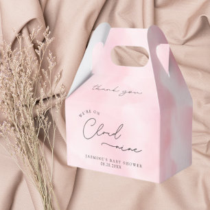 Pink Cloud Nine Baby Shower  Favor Boxes