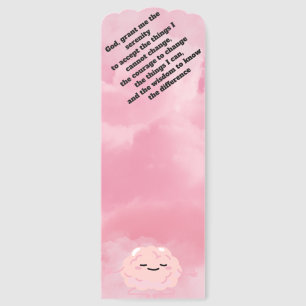 Pink Cloud Serenity Prayer Bookmark
