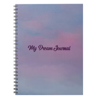 Pink Clouds and Stars Dream Journal Notebook