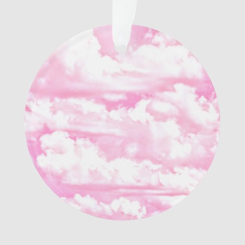 Pink Clouds Fashion Background Ornament