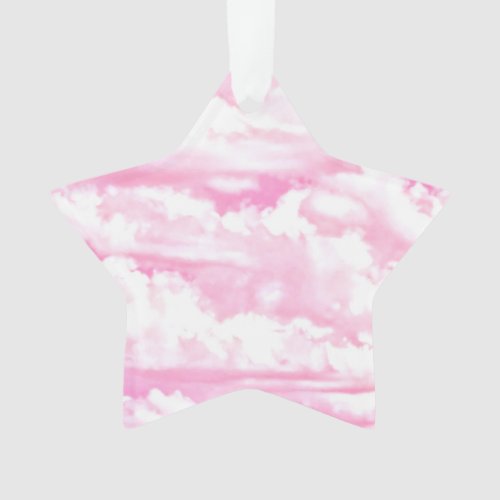Pink Clouds Fashion Background Ornament