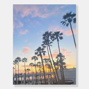 Pink Clouds in Blue Sky Oceanside California Foam Board