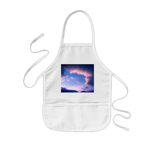 Pink clouds kids' apron (Front)