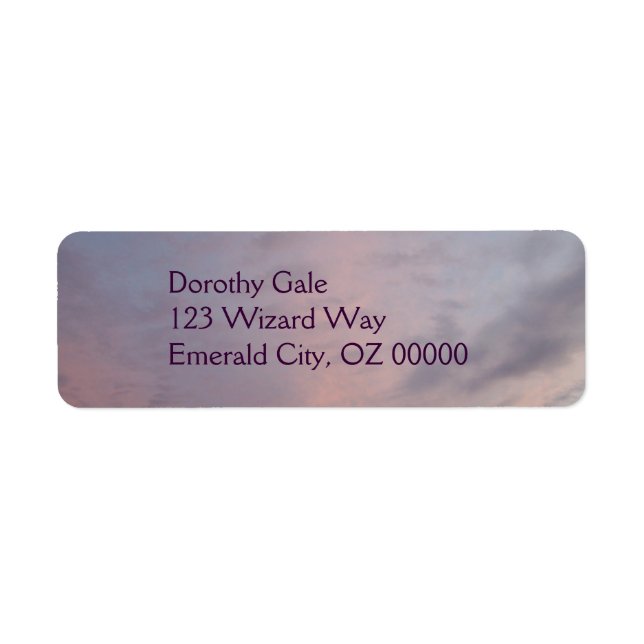 Pink Clouds Label (Front)