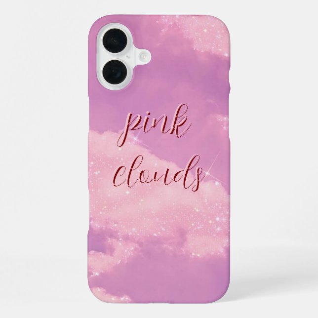 Pink Clouds Monogrammed Case- Mate iPhone Case (Back)
