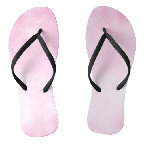 Pink clouds pattern flip flops