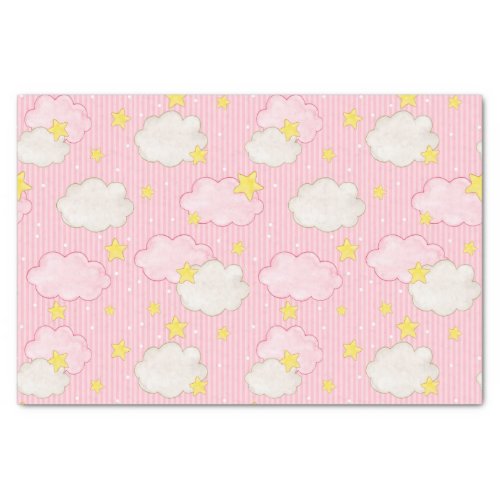  Pink Clouds Tissue Paper
