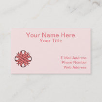 Pink Clover Ribbon by Kenneth Yoncich Business Card