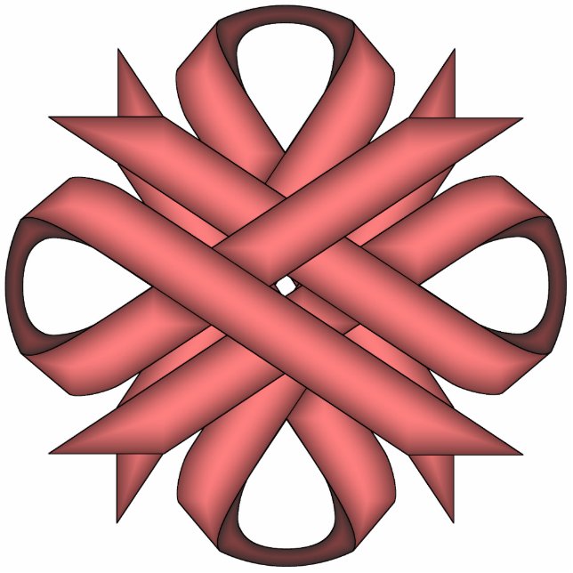 Pink Clover Ribbon by Kenneth Yoncich Cutout (Front)