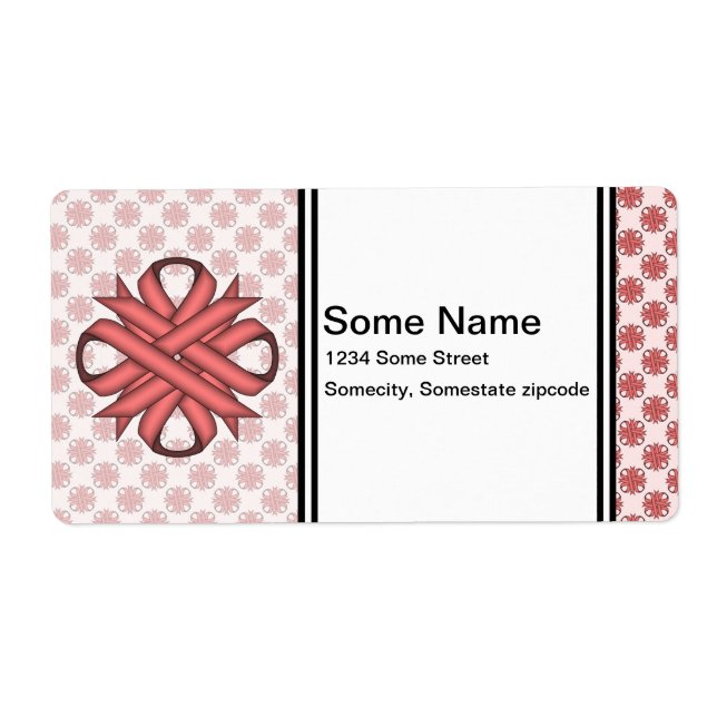 Pink Clover Ribbon by Kenneth Yoncich Label (Front)