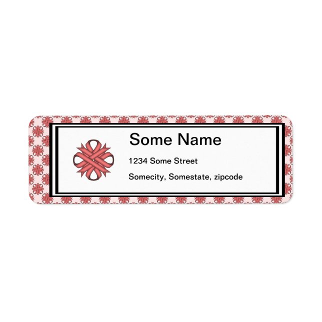 Pink Clover Ribbon by Kenneth Yoncich Label (Front)