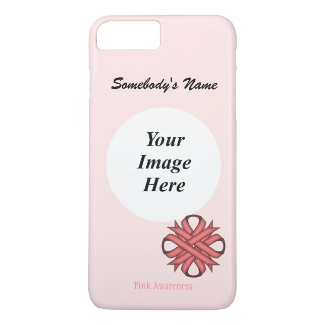 Pink Clover Ribbon Template by Kenneth Yoncich Case-Mate iPhone Case (Back)