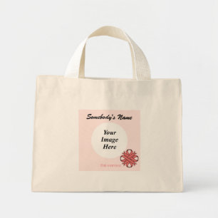Pink Clover Ribbon Template by Kenneth Yoncich Mini Tote Bag