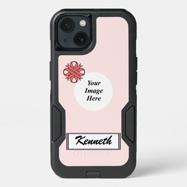 Pink Clover Ribbon Template by Kenneth Yoncich Otterbox iPhone Case (Back)