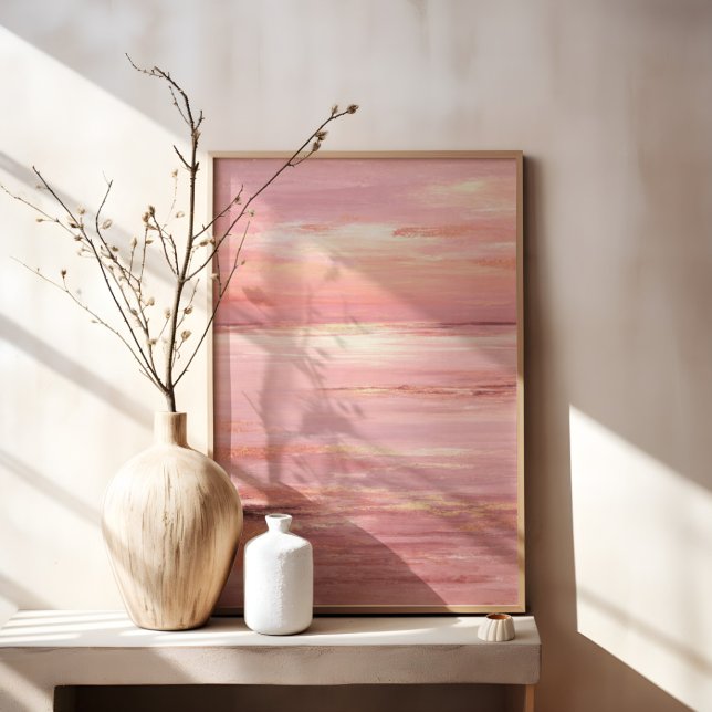 Pink Coastal Sunset Abstract Canvas Print (Creator Uploaded)