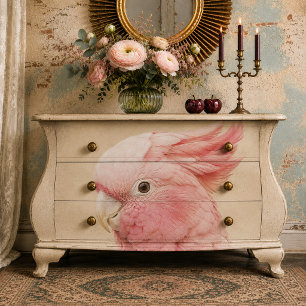 Pink Cockatoo Decoupage Tissue Paper
