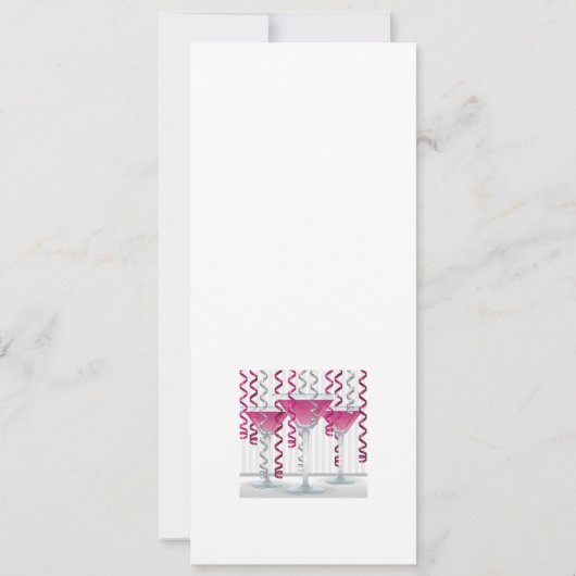 Pink cocktail and ribbon (Back)