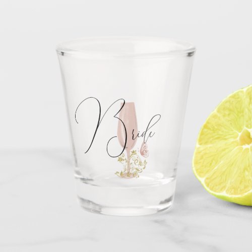Pink Cocktail Bachelorette Party Shot Glass