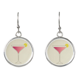 Pink cocktail cosmopolitan chic earrings