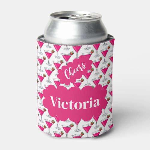Pink Cocktail Name Cheers Can Cooler