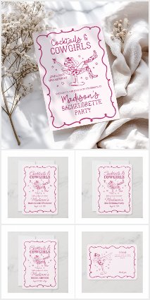 Pink Cocktails and Cowgirls Collection