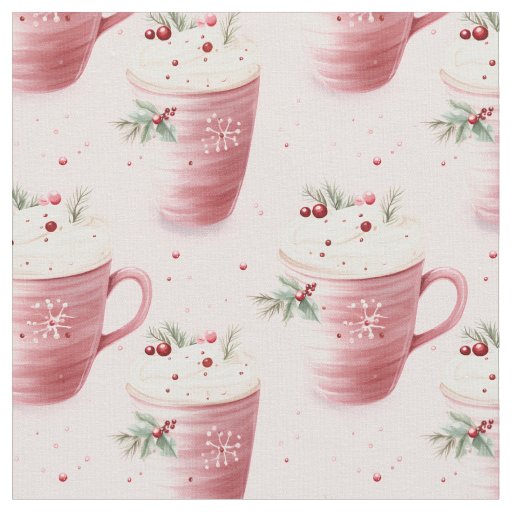 Pink Coffee Cups on Pink Fabric
