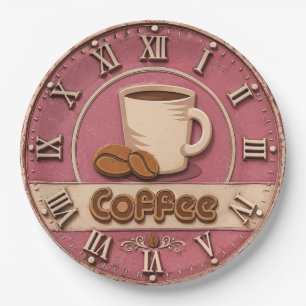 Pink Coffee Feminine Coffee Bar Decor Paper Plates