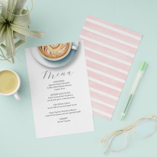 Pink Coffee Shop Menu Design Flyer