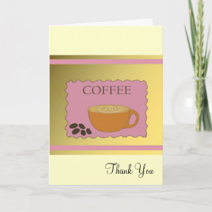 Pink Coffee Sign Thank You