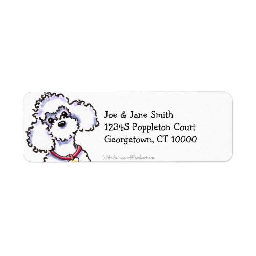 Pink Collar Poodle Clean  Simple Label